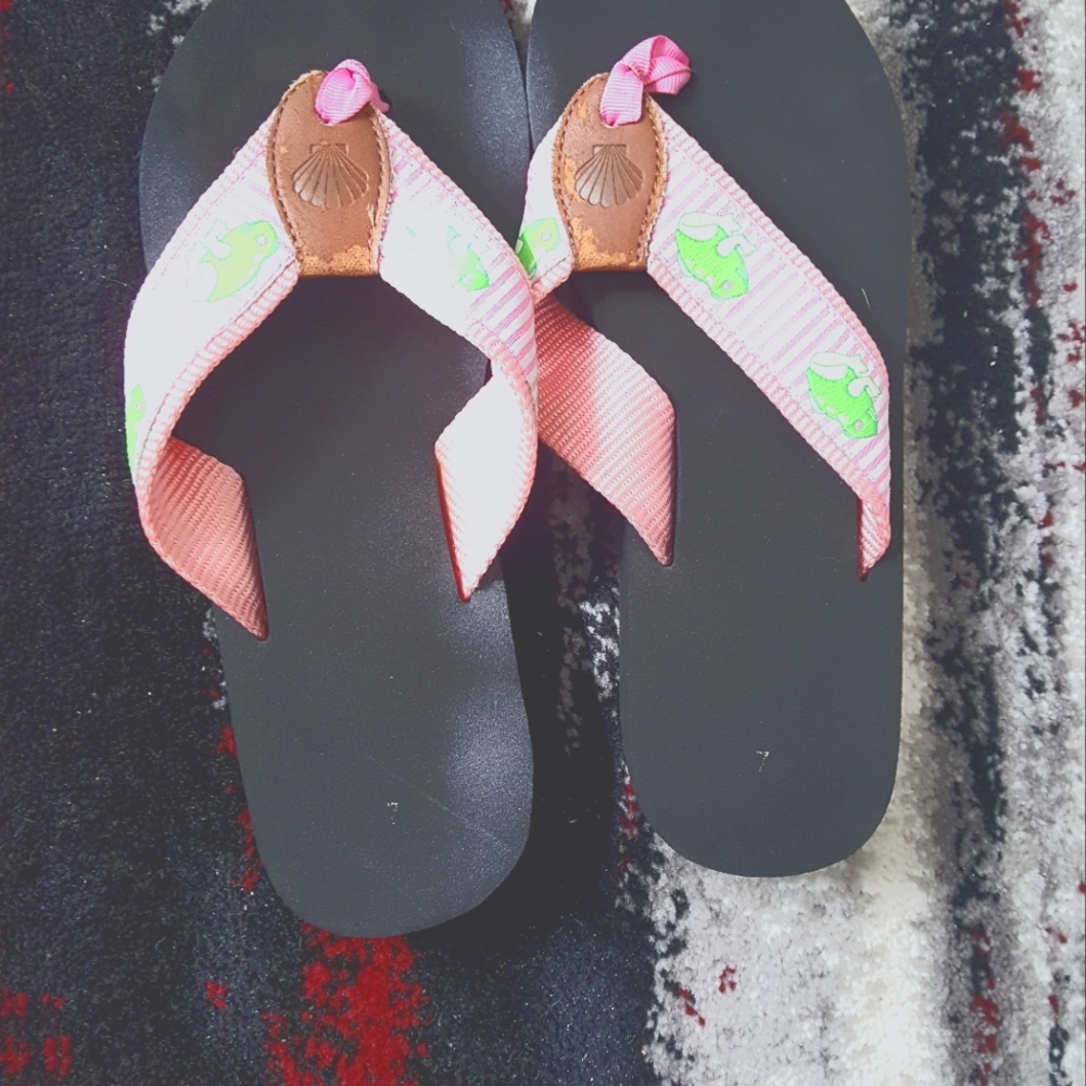 BLACK AND PINK  SANDALS SSIZE 8